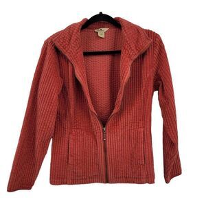 Woolrich Jacket Corduroy‎ Wide Wale Terry Cloth Zip Up Pockets Soft Ruby Sz S